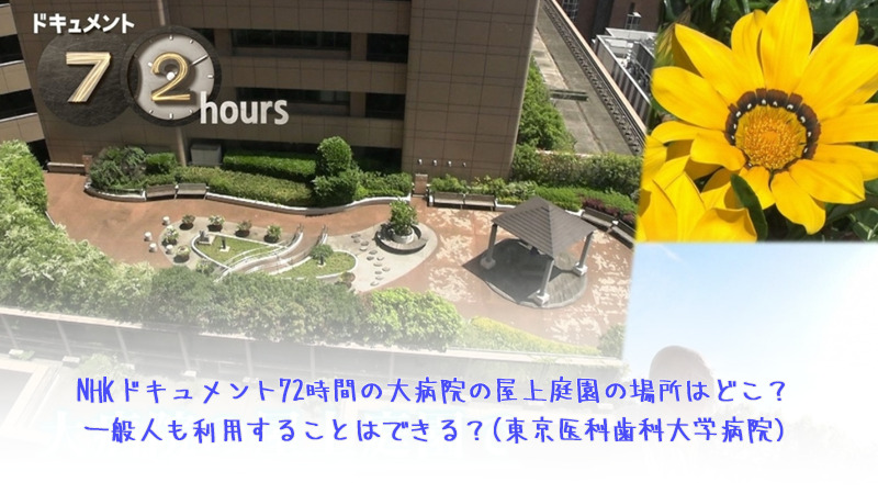 NHKドキュメント72時間の大病院の屋上庭園の場所はどこ？一般人も利用することはできる？(東京医科歯科大学病院)